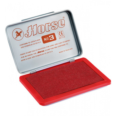 Hộp Dấu Kim Loại Horse H-03 - Mực Đỏ