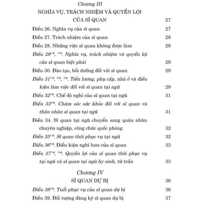Luật Sĩ quan quân đội nhân dân Việt Nam năm 1999 (sửa  đổi, bổ sung năm 2008, 2014, 2019, 2024)