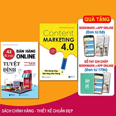 BIZBOOKS - Combo 2 Cuốn Sách: 43 Bí Mật Bán Hàng Online Tuyệt Đỉnh: Những Điều Chủ Shop Nghìn Đơn Không Bao Giờ Tiết Lộ + Content Marketing 4.0: Nội Dung Hay, Bán Bay Kho Hàng - MinhAnBooks