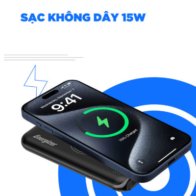 [ Hàng Chính Hãng ] Pin sạc dự phòng không dây Energizer QE10009PQ 10000mAh - Sạc Nhanh PD - BH 12 tháng