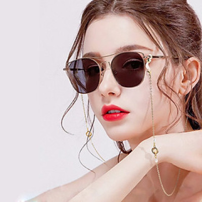 Phụ kiện kính chuỗi đeo kính ấn tượng phong cách Hàn Quốc mix đá và ngọc trai abs