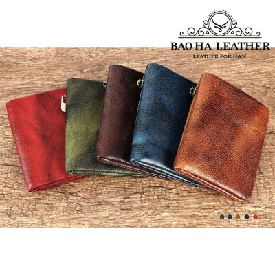 Ví Đứng Nam Da Bò Cao Cấp BHM1249 Mềm Mại - Bền Bỉ, Chống Xước - Chống Nhăn Tốt, Thiết Kế Cổ Điển, Dáng Đứng - Gập 2, Ngăn Đựng Tiền Có Khóa Kéo, Nhiều Ngăn Để Giấy Tờ Tiện Dụng