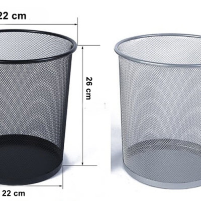 Sọt rác Kim Loại Văn Phòng Tròn Top Point HY63515 2 Màu (Ngẫu Nhiên)