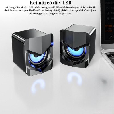 Bộ 2 Loa Mini Dorron V116, Âm Thanh Nổi, Bass Trầm - Phiên Bản Nâng Cấp - Hàng Chính Hãng