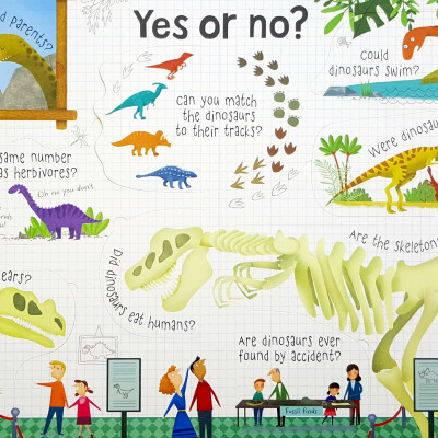 Sách tương tác tiếng Anh - Usborne Lift-the-flap Questions and Answers about Dinosaurs