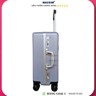 Vali cao cấp Macsim Aksen hàng loại 1 MSAK7034H cỡ 20 inch - màu ghi