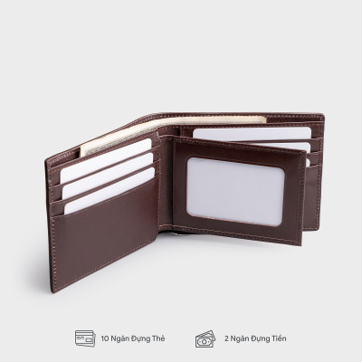 Ví nam da bò Trita ( Thời trang nam dáng ngang - Ví da RVN16 )
