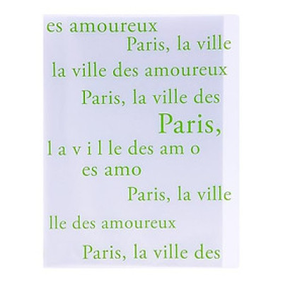 Bìa 20 Lá Trong Mờ - Thiết Kế Kiểu Paris Double A CH19312-EN - Xanh Lá 3