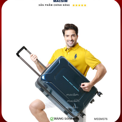 Vali cao cấp Macsim Smooire MSSM376 cỡ 20 inch màu shiny blue - Hàng loại 1