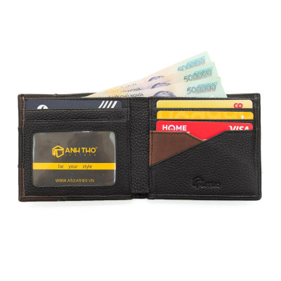 Ví ngang da bò MIN-09 - Form nhỏ | Anh Tho leather