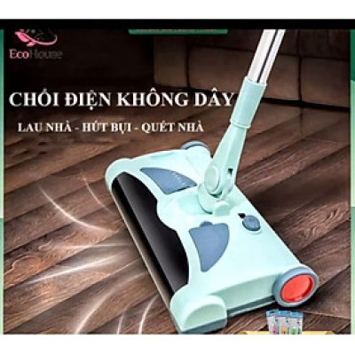 CHỔI ĐIỆN LAU NHÀ HÚT BỤI 2IN1 ĐA CHỨC NĂNG THUẬN TIỆN CHO MỌI NHÀ 
