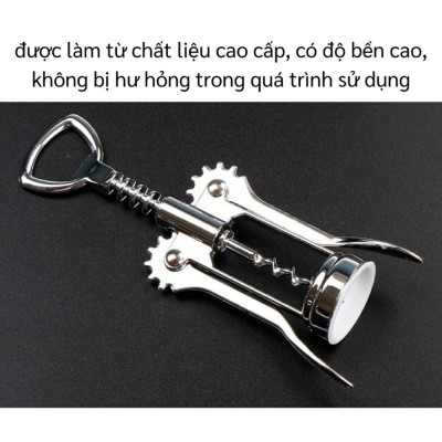 Dụng Cụ Khui Mở Rượu Vang, Khui Bia Kim Loại Không Gỉ - Hàng Chính Hãng MINIIN