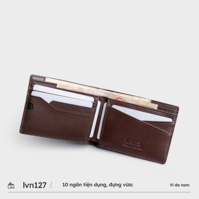 Ví nam da bò Lata ( Thời trang nam cao cấp - Ví da LVN127 )