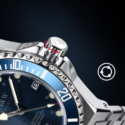 Đồng Hồ Nam I&W Carnival 726G1 Chính Hãng Full Box Chống Nước Kính Chống Xước Dây Thép Cao Cấp BH 60T (Máy Cơ Tự Động)