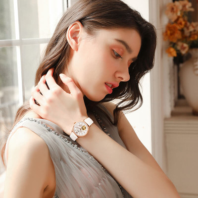 Đồng Hồ Nữ IW CARNIVAL 573L2 Chính Hãng BH 24T Chịu Nước 30m Kính Chống Xước Dây Da Cao Cấp (Máy cơ tự động)