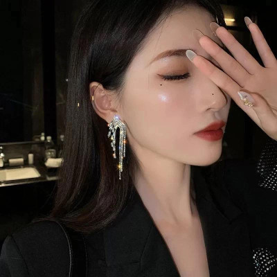 Earrings nữ đeo tai gắn đá bản to thời trang Hàn Quốc cao cấp