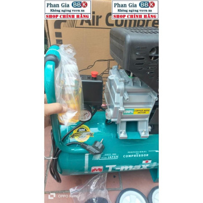 Máy Nén Khí Có Dầu Liền Trục TMAX 3.0 HP 30L, máy nén khí 100% dây đồng