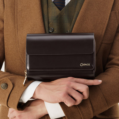 Ví Cầm Tay Nam Gence Da Bò Box HT01
