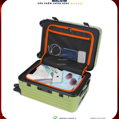 Vali cao cấp Macsim SMLV2230 cỡ 20 inch màu xanh đậm ( dark green)- Hàng loại 1