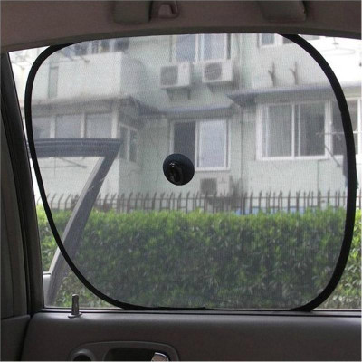 Bộ 2 tấm che nắng cửa kính xe ô tô dạng lưới (màu đen)