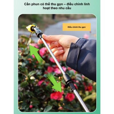 Bình Xịt Điện 5L Đeo Vai Sạc Pin Đa Năng – 3 Chế Độ Phun, Vòi Xịt Dài Tưới Cây, Vệ Sinh Sân Vườn, Chăm Sóc Vườn