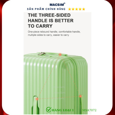 Vali cao cấp Macsim Aji MSA7072 màu xanh- Hàng loại 1