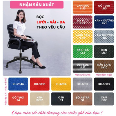 Ghế xoay văn phòng lưng cao bọc da SMLIFE Marlon