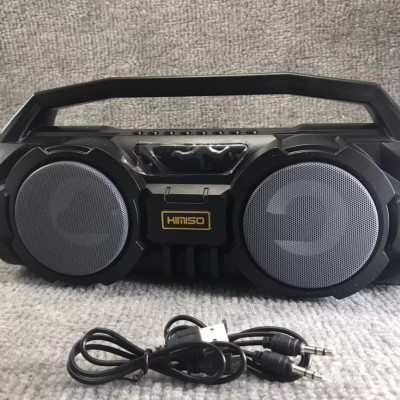 Loa Karaoke Bluetooth Xách Tay KM-S1 (Tặng Kèm 1 MIC Hát Có Dây Cắm Trực Tiếp, Bass Không Dây, Đèn Led Sống Động, Tặng kèm dây đeo điện thoại) - Hàng Nhập Khẩu