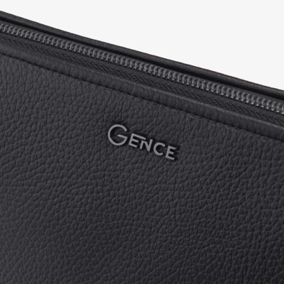 Ví Cầm Tay Clutch Nam Chính Hãng GENCE RB06 Da Bò Khóa Vân Tay Cao Cấp Màu Đen