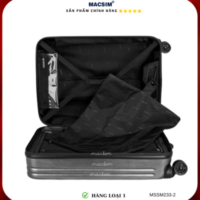 Vali cao cấp Macsim Smooire MSSM233 cỡ 21 inch màu đen - Hàng loại 1
