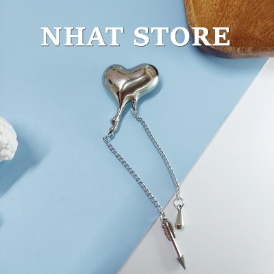 Ghim Cài Áo Nam Nữ Hình Trái Tim – Cài Váy, Áo Sơ Mi Phong Cách, Tinh Tế