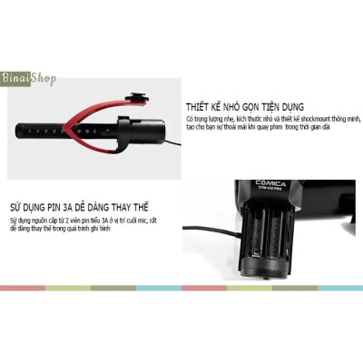 Micro Shortgun Cho Máy Ảnh, Máy Quay Comica CVM-V30  - Hàng Chính Hãng