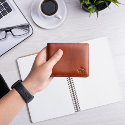 Ví nam da bò Lata ( Thời trang nam - Ví da thật LVN86 )