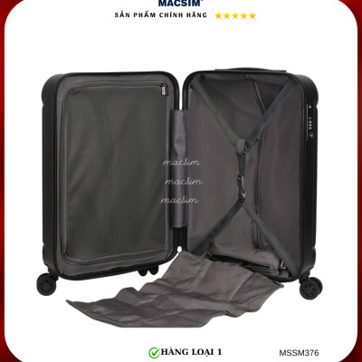 Vali cao cấp Macsim Smooire MSSM376 cỡ 20 inch màu đen - Hàng loại 1