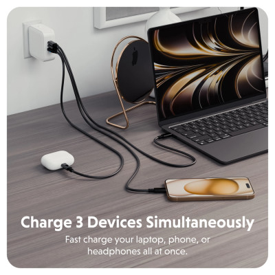 Sạc Nhanh HyperJuice Travel Charger 70W USB-C GaN - Sạc Đa Năng Cho Mọi Chuyến Đi, hàng chính hãng