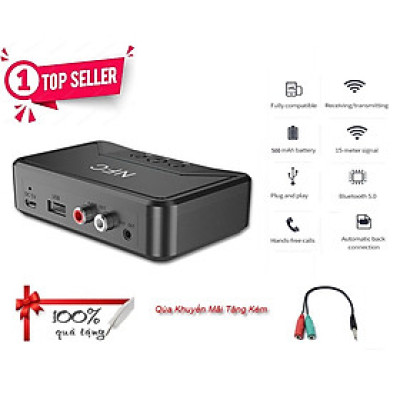 Hàng Chính Hãng - Bộ Thu BT-200-JA Bluetooth 5.0 Phạm Vi Kết Nối 15m Hỗ Trợ Đa Dạng Android Ios Máy Tính Bảng PC TV Hỗ Trợ NFC Đàm Thoại Rảnh Tay Cổng 3.5mm RCA Pin Lithium-Ion 500mAh 10 Tiếng Âm Thanh Hì-Fi Nhỏ Gọn Dễ Dàng Kết Nối - ROGTZ