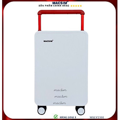 Vali cao cấp Macsim SMLV2301 cỡ 20 inch màu trắng- Hàng loại 1