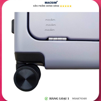 Vali cao cấp Macsim Aksen hàng loại 1 MSAK7034H cỡ 20 inch - màu ghi