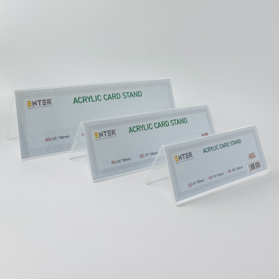 Biển chức danh, Bảng tên để bàn, Kệ mica chức vụ 2 mặt Enter A04 180x65mm nhỏ (20)