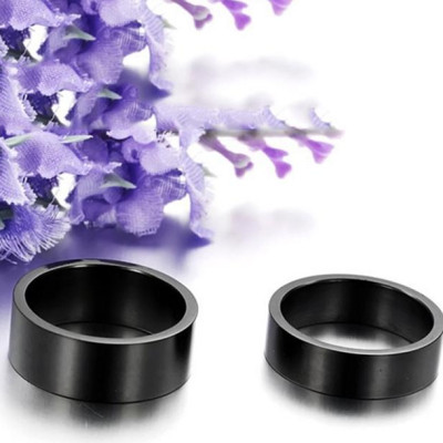 Nhẫn cặp trơn màu đen NC119 size 7