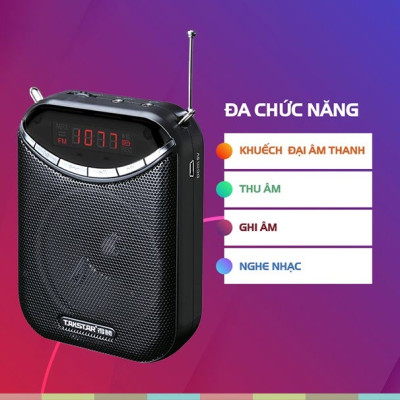 ROGTZ - Máy trợ giảng không dây và có dây E190M Chống ồn chủ động Kết nối micro wireless 5 chức năng tiện ích Pin Lithium dung lượng lớn 18500mAh 8-12h Độ bền cao Hỗ trợ thẻ nhớ gắn ngoài 128Gb Nguồn 5V 750mA Giảng viên MC Diễn giả Hàng Chính Hãng