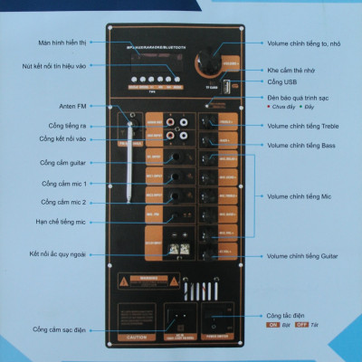 Loa Kéo Di Động Karaoke Bass 50 U.B.L LK-50U150 (1200W) 5 Tấc - Chính Hãng