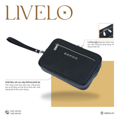 Ví Cầm Tay Nam Clutch Thời Trang Cao Cấp SAKOS LIVELO