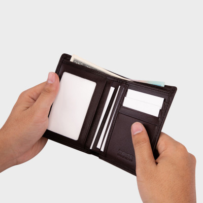 Ví nam da bò Trita ( Thời trang nam gấp 2 tiện dụng - Ví da RVN001 )