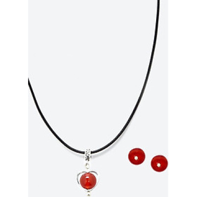 Bộ trang sức đá thiên nhiên trái tim - Ngọc Quý Gemstones