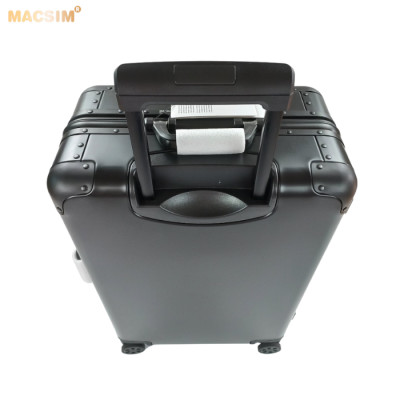 Vali du lịch cao cấp hợp kim nhôm nguyên khối MS1318 Macsim màu đen cỡ 24inches