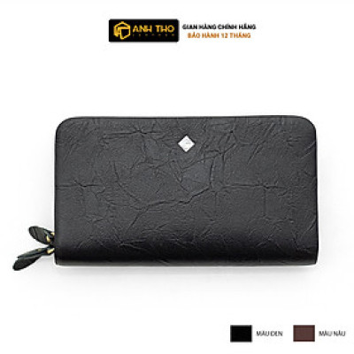 Ví cầm tay KURO- 2 dây kéo | Anh Tho leather