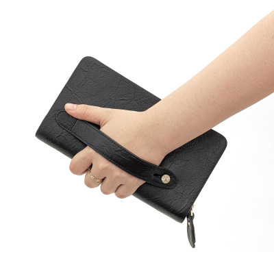 Ví cầm tay KURO- 1 dây kéo | Anh Tho leather