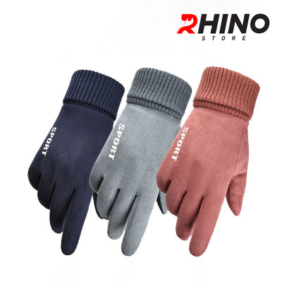 Găng tay da lộn giữ ấm mùa đông Rhino G801 nam nữ, chống gió
