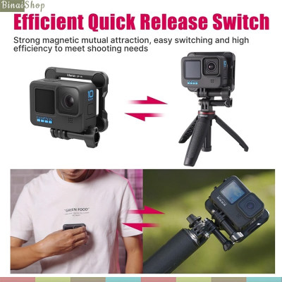 Ulanzi GP-16 - Ngàm Nam Châm Gắn Ngực Cho Gopro, Camera Hành Động - Hàng chính hãng